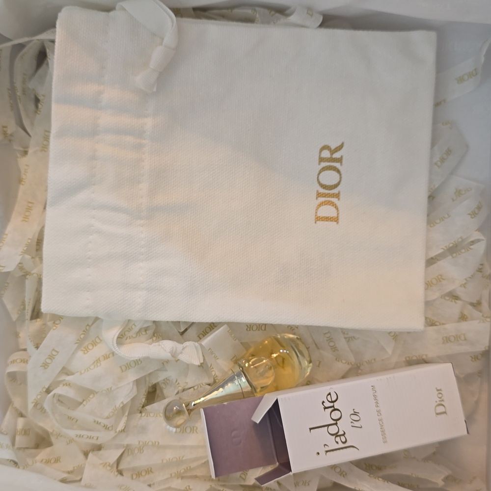 Christian Dior Decorative Box With Pouch And J'adore L'Or Mini